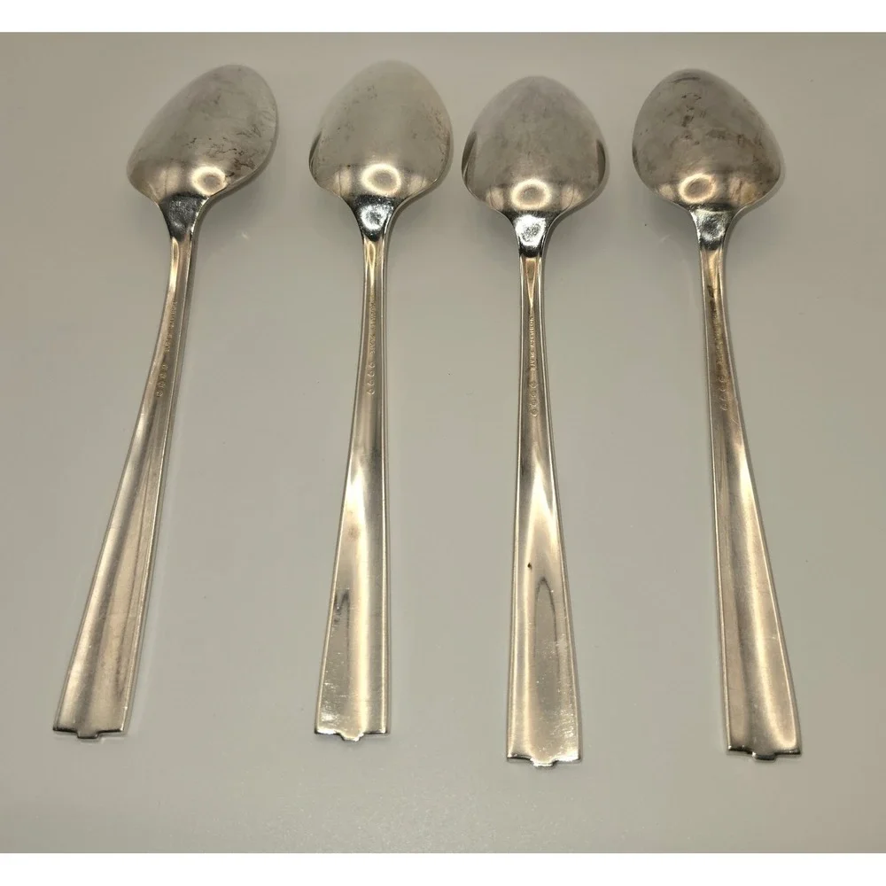 Vintage Oneida Nobility Plate‎ Caprice Silverplate Serving Spoons Set of 4 -957